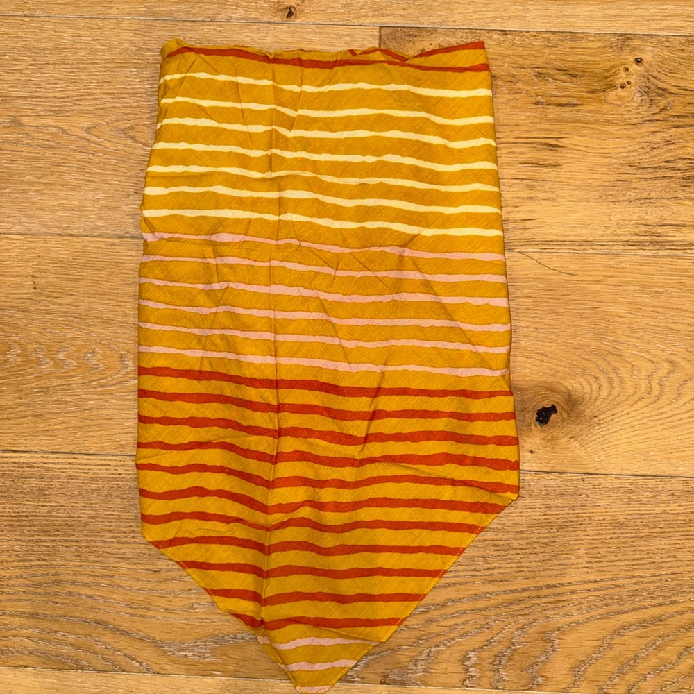Striped Scarf Strapless Tops